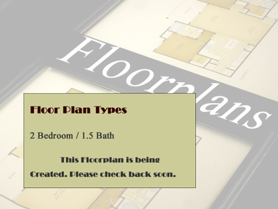 Two Bedroom / One and Half Bath - 1,105 Sq.Ft.*